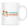 Cana alba personalizata &quot;Continuu obosita, dar fericita&quot;, INOVATIX&reg;. 330 ml, Oem