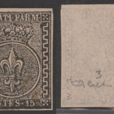 Italy Parma 1852 Coat of arms 15C Mi.3P PROOFS SIGNED MNG AM.572