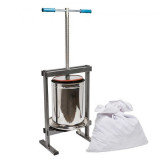 Teasc Presa struguri Vilen Inox 20 L, cuva dubla, Ucraina Traditional , sac pentru tescovina