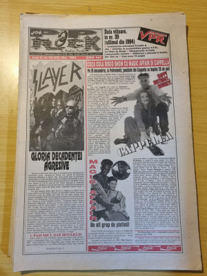 vox pop rock decembrie 1994-formatia slayer,jazz,folk festival,cappella foto