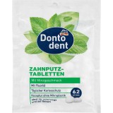 Tablete masticabile Dontodent pentru albirea dinților, cu fluor și aromă de mentă, 62 buc.