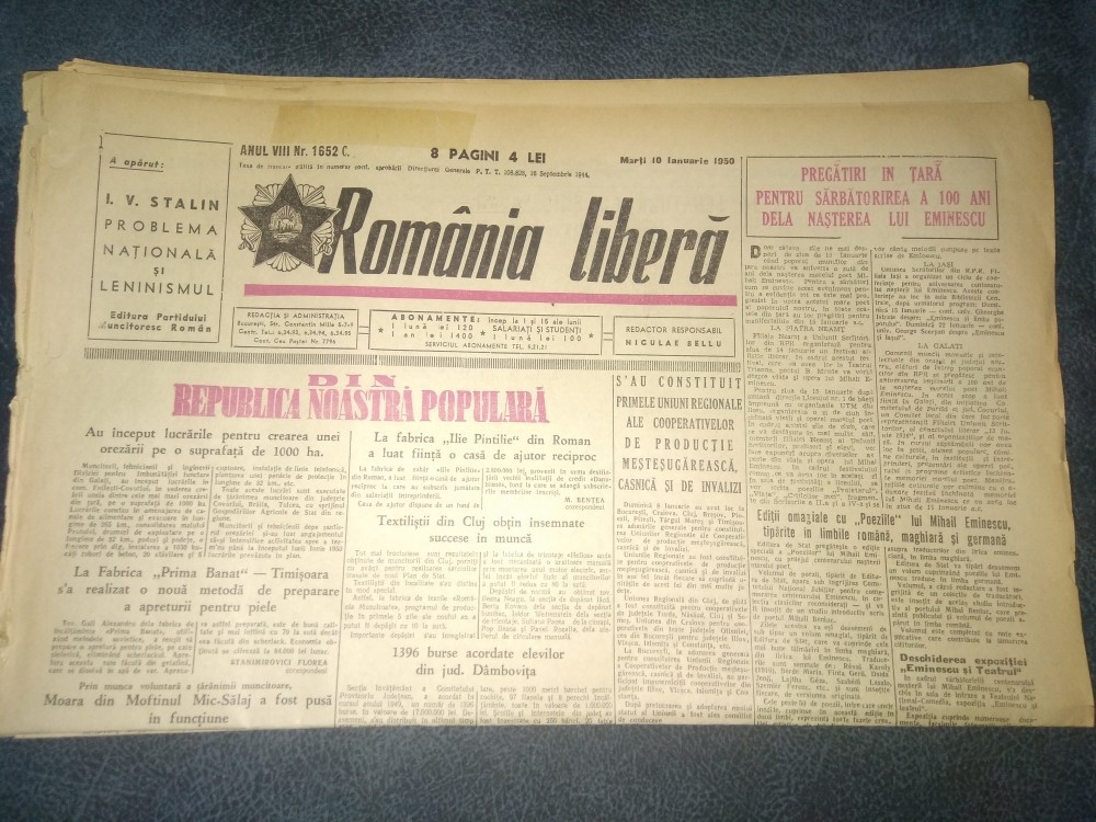 18 ZIARE ROMANIA LIBERA 1950 1951 Okazii ro