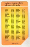 bnk card Cartele telefonice - Lithuania - URMET - Telephone Prefixes - Col:LT-LTV-M034