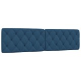 vidaXL Pernă pentru tăblie de pat, albastru, 200 cm, material textil