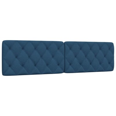 vidaXL Pernă pentru tăblie de pat, albastru, 200 cm, material textil foto