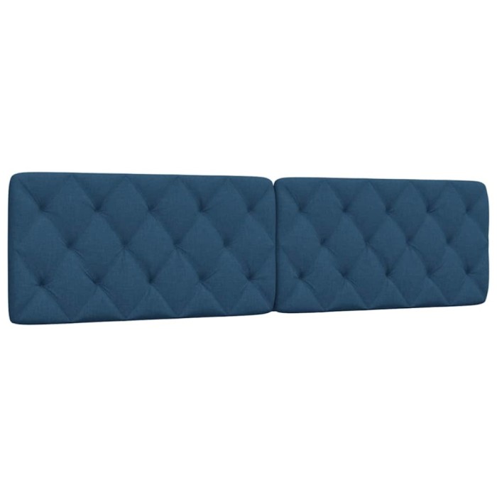 vidaXL Pernă pentru tăblie de pat, albastru, 200 cm, material textil