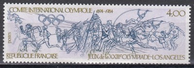 Franta 1984 - A 90-a aniversare a Comitetului Olimpic Internațional, MNH foto