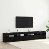 VidaXL Cabinete TV 2 pcs Stejar negru 240 x 35 x 40 cm Lemn compozit