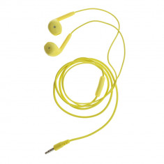 Casti in-ear cu microfon, U19-Y, conector jack 3.5mm, control pe fir, lungime cablu 100 cm, galbene