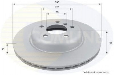 Disc frana BMW Seria 5 (F10, F18) (2009 - 2016) COMLINE ADC1781V foto