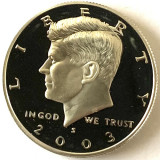 AMERICA HALF 1/2 DOLLAR 2003 PROOF AG.900,( John F. Kennedy.), America de Nord, Argint