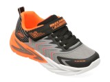 Pantofi sport Skechers FLEX-GLOW ULTRA, gri, baieti, material textil, inchidere velcro