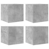 Cumpara ieftin Dulapuri TV montaj pe perete, 4 buc., gri beton, 30,5x30x30 cm