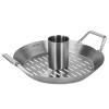 Suport vertical pentru pui Navaris, din otel, 30.5 cm diametru, cu tava de scurgere, 43681