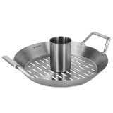 Suport vertical pentru pui Navaris, din otel, 30.5 cm diametru, cu tava de scurgere, 43681