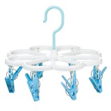 Uscator pentru rufe albastru cu 12 de clame, 25 x 25 cm