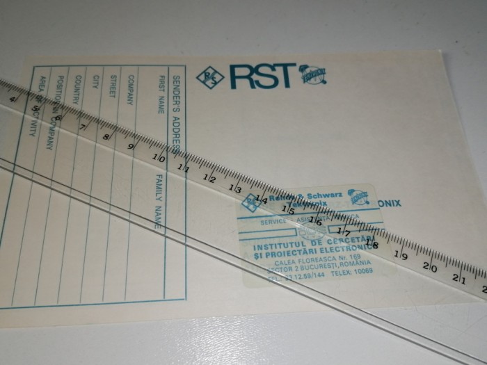 CARTE POSTALA ANTET -INSTITUTUL DE CERCETARI SI PROIECTARI ELECTRONICE