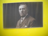 HOPCT 134 G DOMN CU CRAVATA IN 1925 -FOTOGRAFIE VECHE TIP CP, Alb-Negru, Romania 1900 - 1950, Portrete