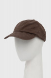 Abercrombie &amp; Fitch șapcă de baseball din bumbac culoarea maro, neted