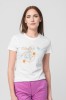 Tricou Dama Pegas Casual Bicicleta, Bumbac, Alb, XS