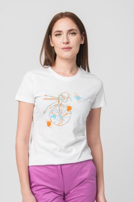 TSHIRT CASUAL F BICICLETA COLOR WHITE-XS foto