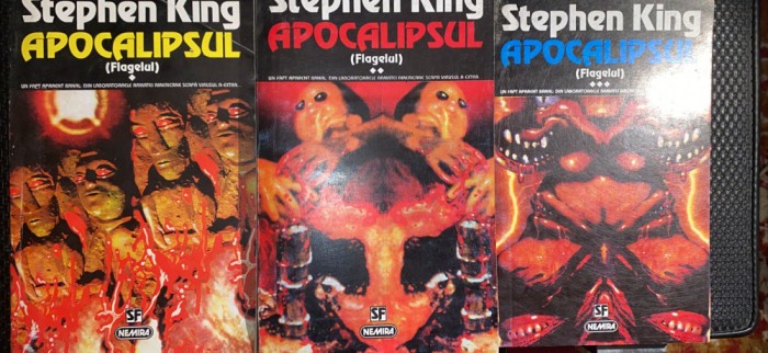 APOCALIPSUL(Flagelul),STEPHEN KING/TREI VOLUME,NEMIRA/509+670+271pag./F.BUNA/ t1