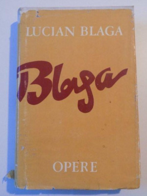 OPERE , VOL. II , POEZII de LUCIAN BLAGA , 1974 foto