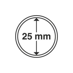 Capsule pentru monede, diametru interior 25mm, cutie 10 buc.