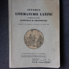 ISTORIA LITERATURII LATINE PE BAZA DE TEXTE (ANTOLOGIE SI CRESTOMATIE) - I. VALAORI, C. PAPACOSTEA, GH. POPA-LISSEANU
