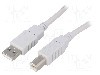 Cablu USB A mufa, USB B mufa, USB 2.0, lungime 1m, gri, BQ CABLE - CAB-USB2AB/1.0-GY foto