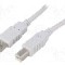 Cablu USB A mufa, USB B mufa, USB 2.0, lungime 1m, gri, BQ CABLE - CAB-USB2AB/1.0-GY