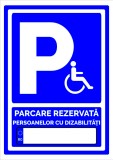 indicator pentru parcare rezervata persoanelor cu handicap personalizat
