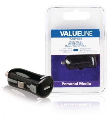 Incarcator USB pentru auto masina 12V 1x USB 2.1A negru Valueline foto