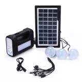 Kit panou solar cu lampa FOXMAG24, lanterna, USB, 3 becuri 6V 4Ah