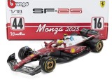 Bburago Model Auto Ferrari SF-25 Lewis Hamilton Monza 2025 Scara 1:18 25cm