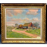 Pictura peisaj rural Mans Person -Belgia