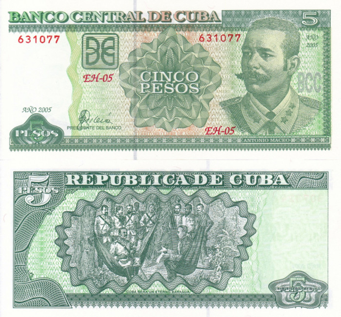 CUBA 5 pesos 2005 UNC!!!