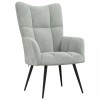 VidaXL Scaun de relaxare, gri deschis, catifea
