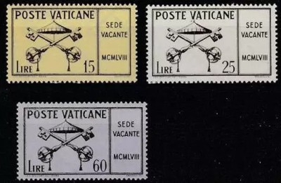 Vatican 1958 - Sede Vacante, serie neuzata foto