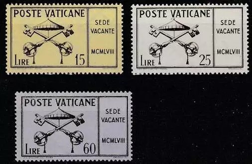Vatican 1958 - Sede Vacante, serie neuzata