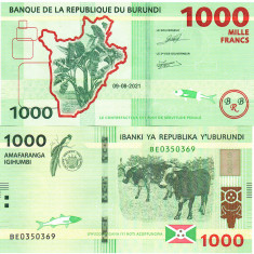 Burundi 1 000 Franci 2021 P-51 UNC