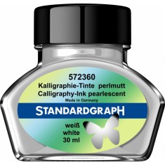 Cerneala perlata caligrafie alba Standardgraph 30 ml