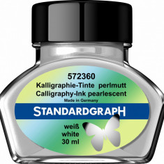 Cerneala perlata caligrafie alba Standardgraph 30 ml