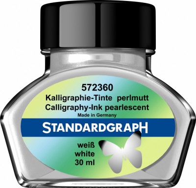 Cerneala perlata caligrafie alba Standardgraph 30 ml foto