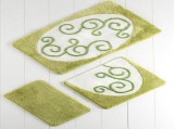 Cumpara ieftin Set 3 Covorase de Baie Dore Verde (Acryl), Chilai Home