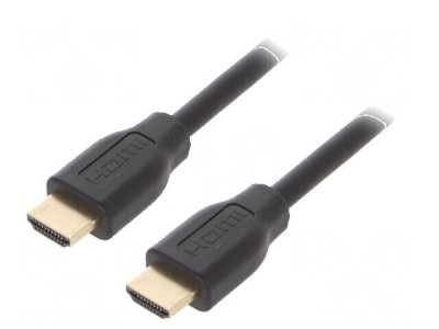 Cablu HDMI 2.0 HDCP, mufă HDMI ambele părți, 1m, negru foto