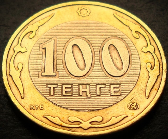 Moneda exotica bimetal 100 TENGE - KAZAHSTAN, anul 2006 * cod 3223