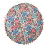 Perna de Podea Rotunda Tiles Color cu Pompon