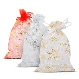 Saculeti organza pentru cadouri &ndash; set 12 bucati &ndash; 10 x 15 cm &ndash; 3 culori Best CarHome