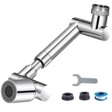 Adaptor de robinet cu brat mecanic telescopic, Lecheng&reg;, extensibil si rotativ 1440&deg; pivotant in orice